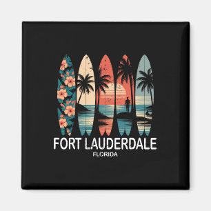 Fort Lauderdale Beach Florida Surfboard Surfing Re Magnet