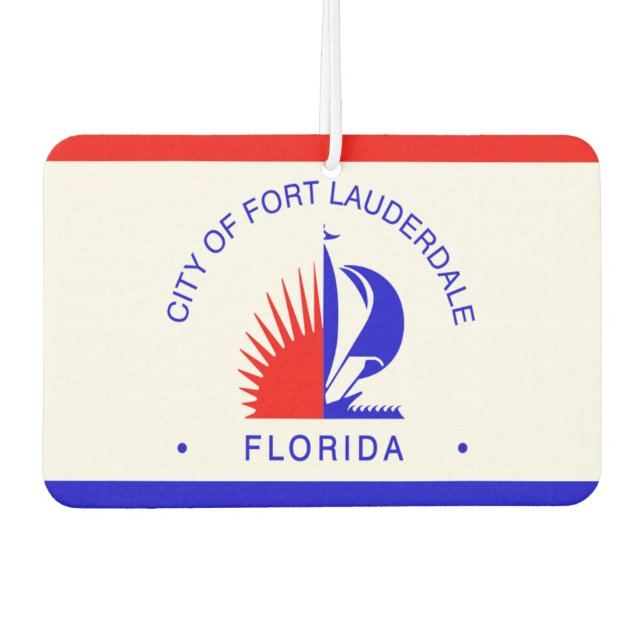 Fort Lauderdale city flag Car Air Freshener (Front)