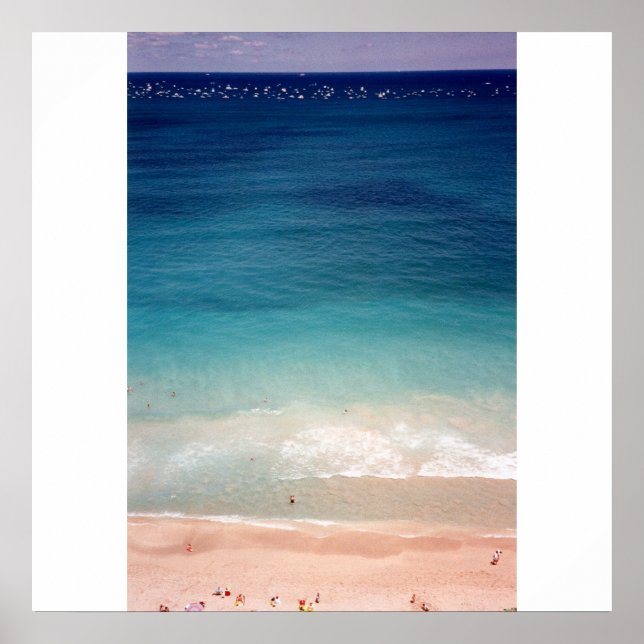 Fort Lauderdale Florida Aerial Ocean Beach Photo Poster (Front)