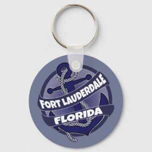 Fort Lauderdale Florida anchor swirl keychain