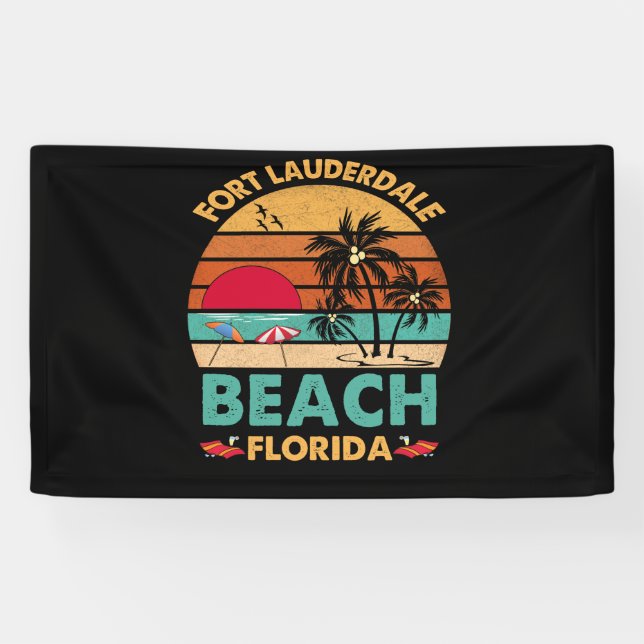 Fort Lauderdale Florida Beach FL Novelty Banner (Horizontal)