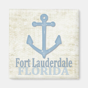 Fort Lauderdale Florida blue anchor magnet