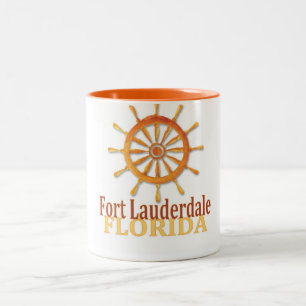 Fort Lauderdale Florida captain's wheel coffee mug