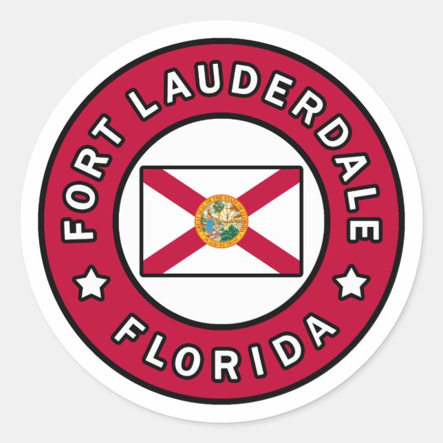 Fort Lauderdale Florida Classic Round Sticker (Front)
