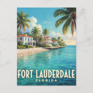 Fort Lauderdale Florida Coastal Travel Postcard