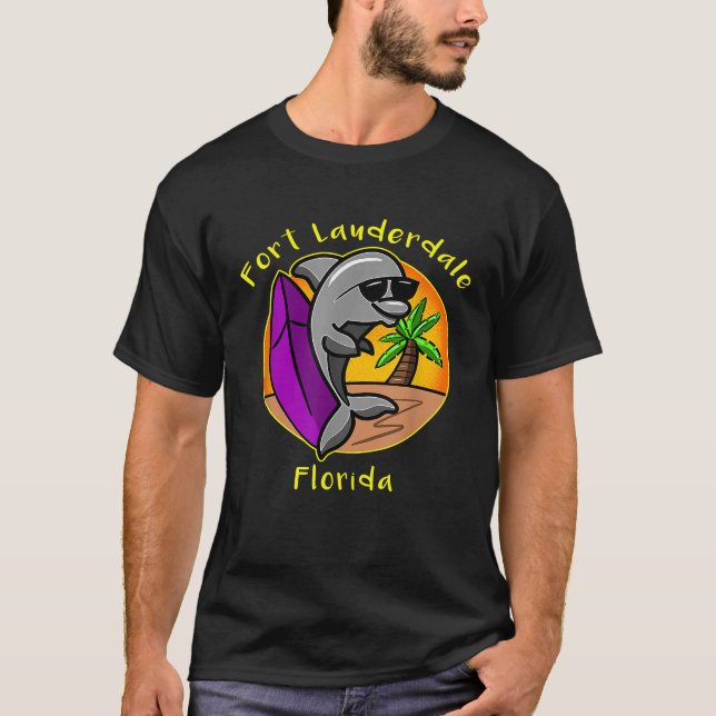 Fort Lauderdale Florida Dolphin Vacation Design So T-Shirt (Front)