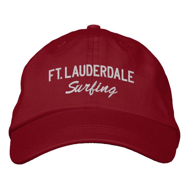 Fort Lauderdale Florida Embroidered Baseball Hat (Front)