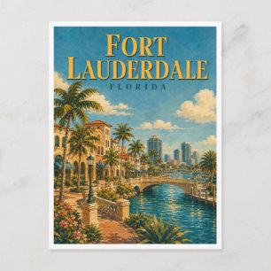 Fort Lauderdale Florida Las Olas GeoSaga Postcard