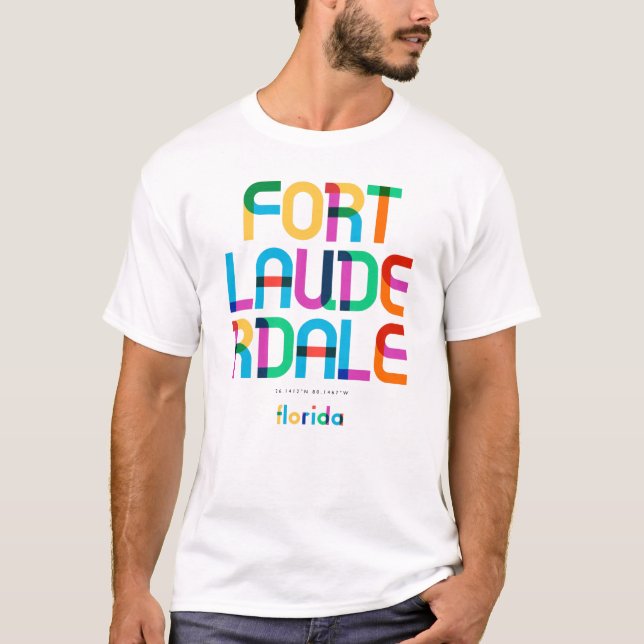 Fort Lauderdale Florida Mid Century, Pop Art, T-Shirt (Front)
