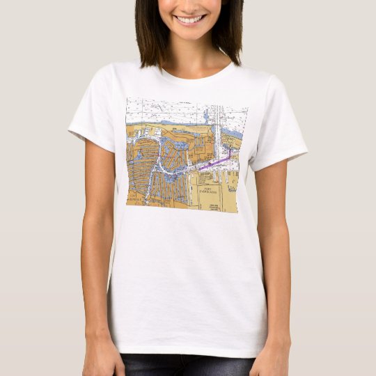 Fort Lauderdale, Florida Nautical Chart Shirt