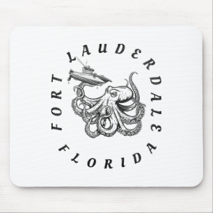 Fort Lauderdale Florida Octopus Saltwater Deep Sea Mouse Mat
