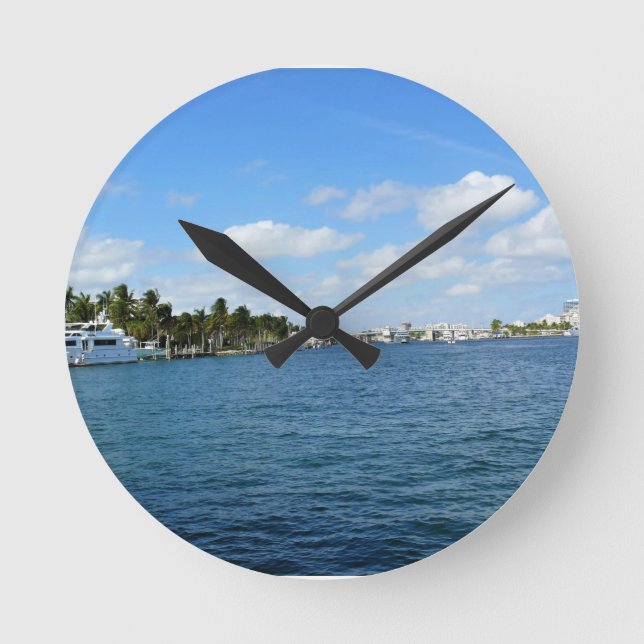 Fort Lauderdale, Florida Round Clock (Front)