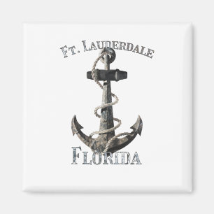 Fort Lauderdale Florida Vacation Nautical Anchor S Magnet