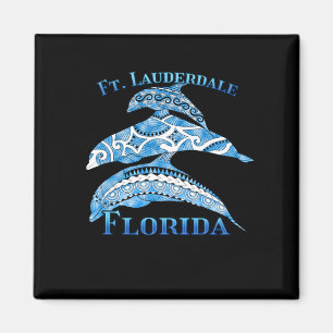 Fort Lauderdale Florida Vacation Tribal Dolphins Magnet