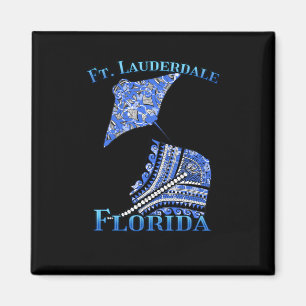 Fort Lauderdale Florida Vacation Tribal Stingray Magnet