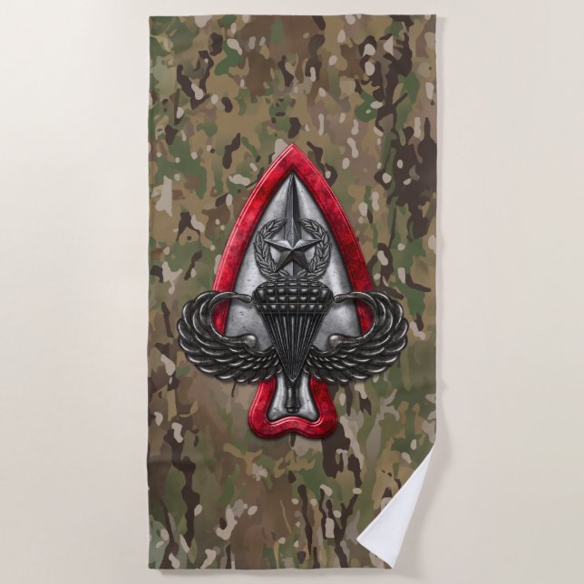Fort Liberty Camo Beach Towel (no text) (Front)