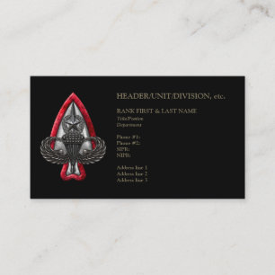 Fort Liberty Customisable Black Business Card