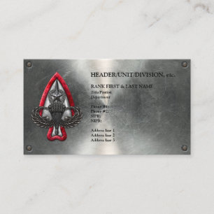 Fort Liberty Customisable Metallic Business Card