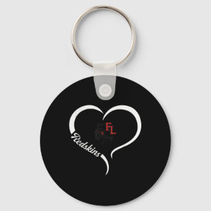Fort Loramie Redskins Logo Half Heart Slogan Hs Key Ring