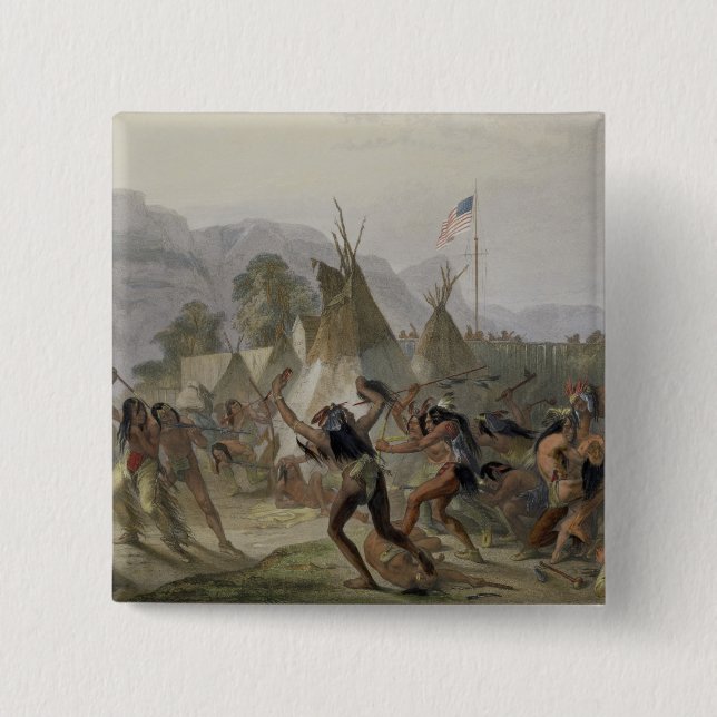 Fort Mackenzie, August 28th 1833, plate 42 from Vo 15 Cm Square Badge (Front)