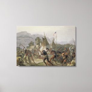 Fort Mackenzie, August 28th 1833, plate 42 from Vo Canvas Print