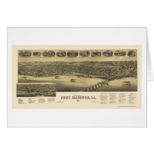 Fort Madison, IA Panoramic Map - 1888