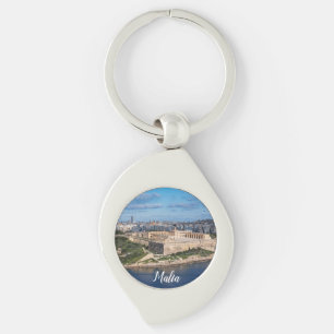 Fort Manoel and Sliema from Valletta, Malta Key Ring