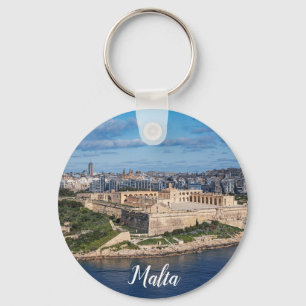 Fort Manoel and Sliema from Valletta, Malta Key Ring