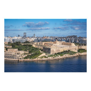 Fort Manoel and Sliema from Valletta, Malta Photo Print