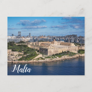 Fort Manoel and Sliema from Valletta, Malta Postcard