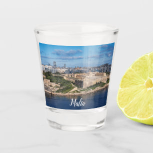 Fort Manoel and Sliema from Valletta, Malta Shot Glass