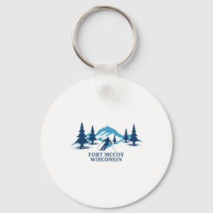 Fort Mccoy Wisconsin Ski Resort Skiing Skier Key Ring