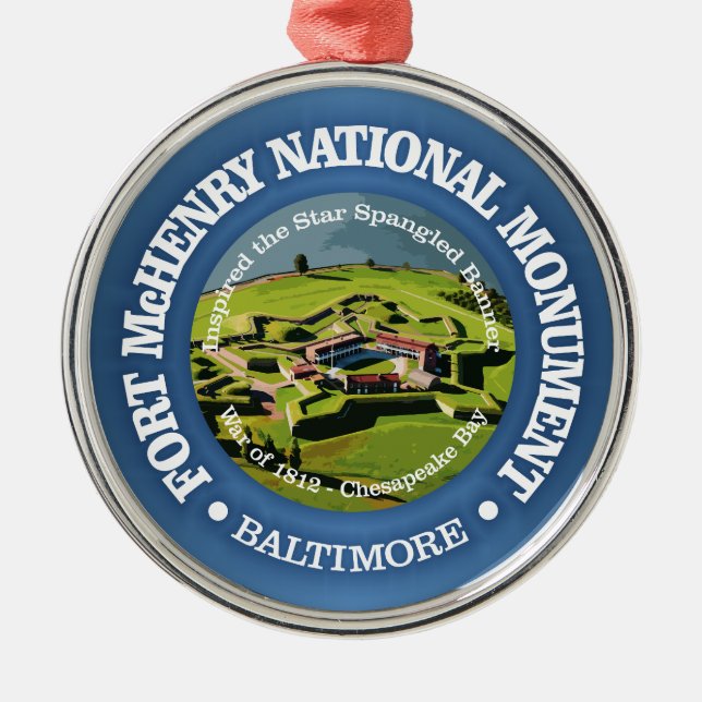 Fort McHenry (NM) Metal Tree Decoration (Front)