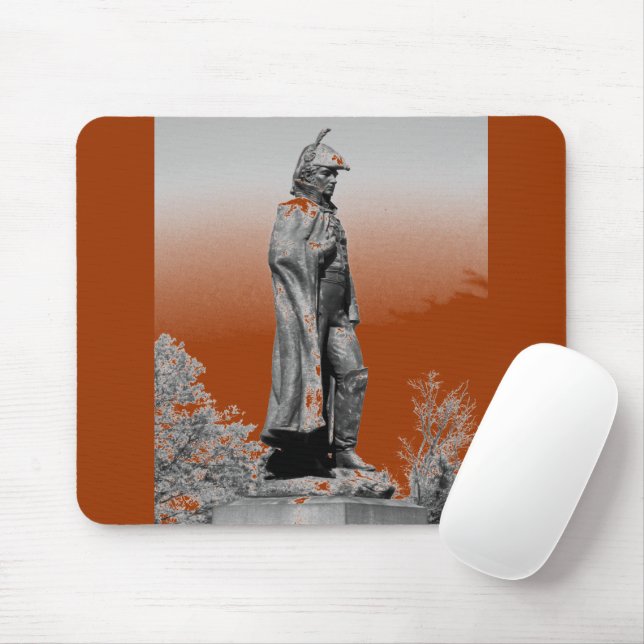 Fort McHenry Statue B+W Mouse Mat (With Mouse)