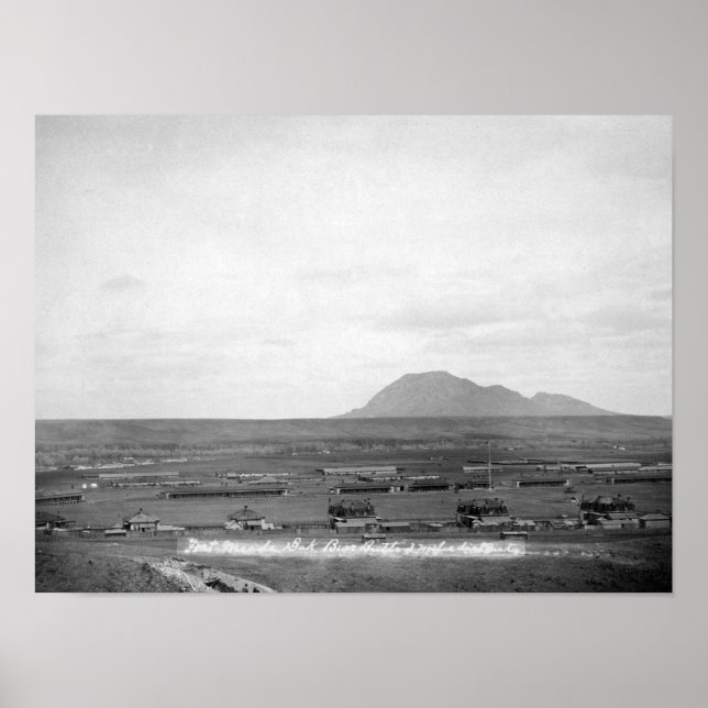 Fort Meade with Bear Butte in Background Poster (Front)