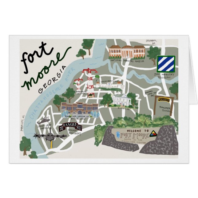 Fort Moore Greeting Card (Front Horizontal)