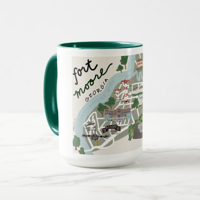 Fort Moore Map Coffee Mug (Front Left)