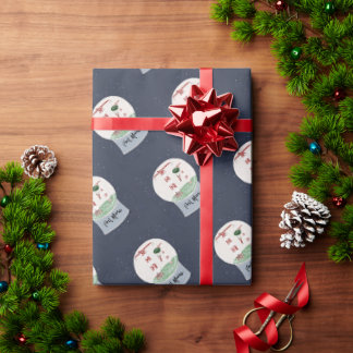 Fort Moore Snowglobe Giftwrap Wrapping Paper