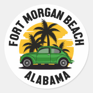 Fort Morgan Beach,Alabama Classic Round Sticker
