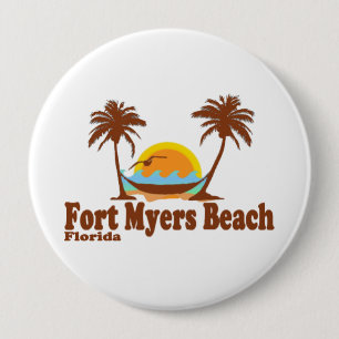 Fort Myers Beach. 10 Cm Round Badge