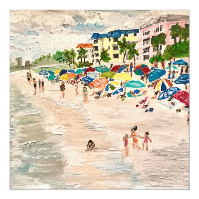 "Fort Myer's Beach" Fl. painting photo Print  (Front)