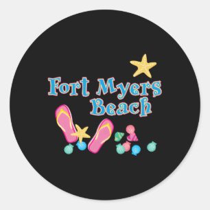 Fort Myers Beach Florida Classic Round Sticker