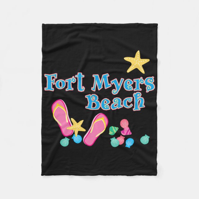 Fort Myers Beach Florida  Fleece Blanket (Front)