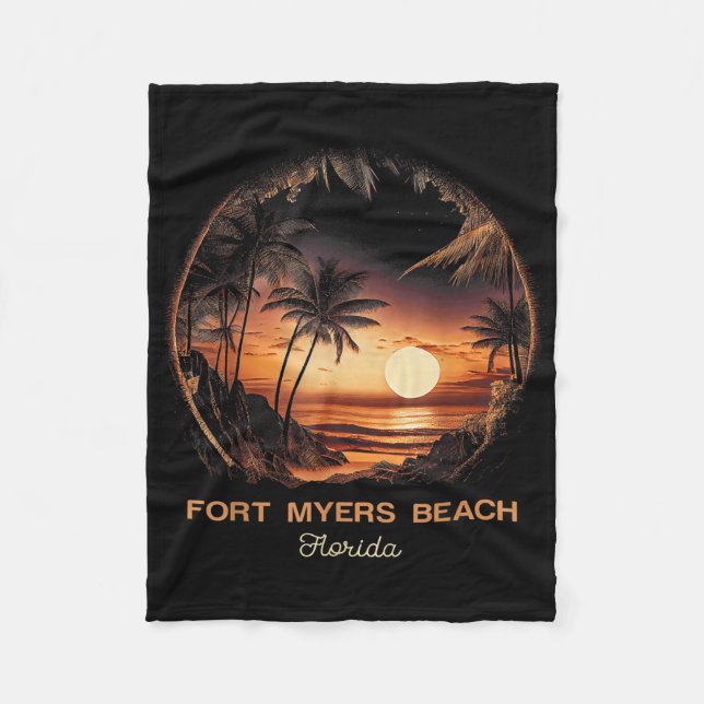 Fort Myers Beach Florida  Fleece Blanket (Front)