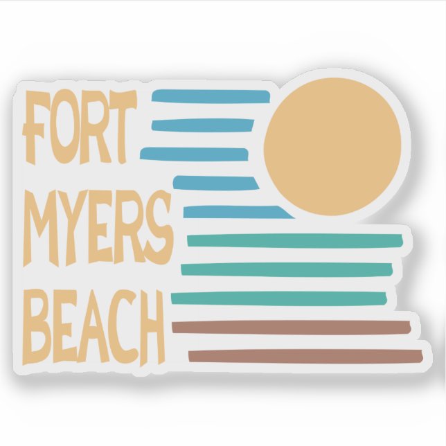 Fort Myers Beach Florida geometric sunset (Front)