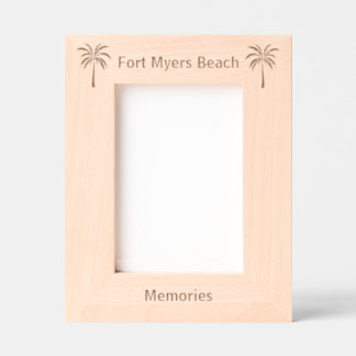 Fort Myers Beach Florida Laser Engraved frame