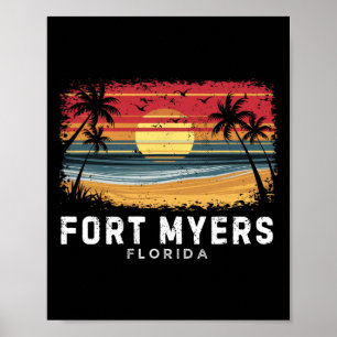 Fort Myers Beach Florida Surfboard Beach  Poster