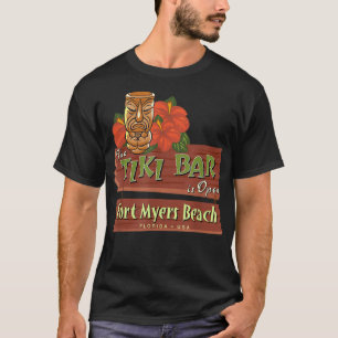 Fort Myers Beach Florida Tiki Bar Design  T-Shirt