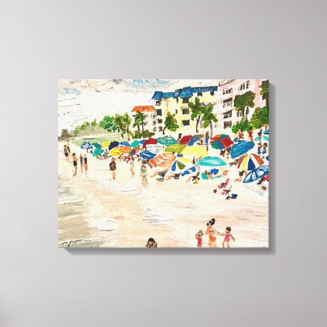 "Fort Myers Beach" in acrylic Canvas Print (Front)