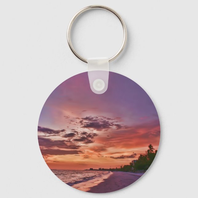 Fort Myers Beach Sunset Key Ring (Front)